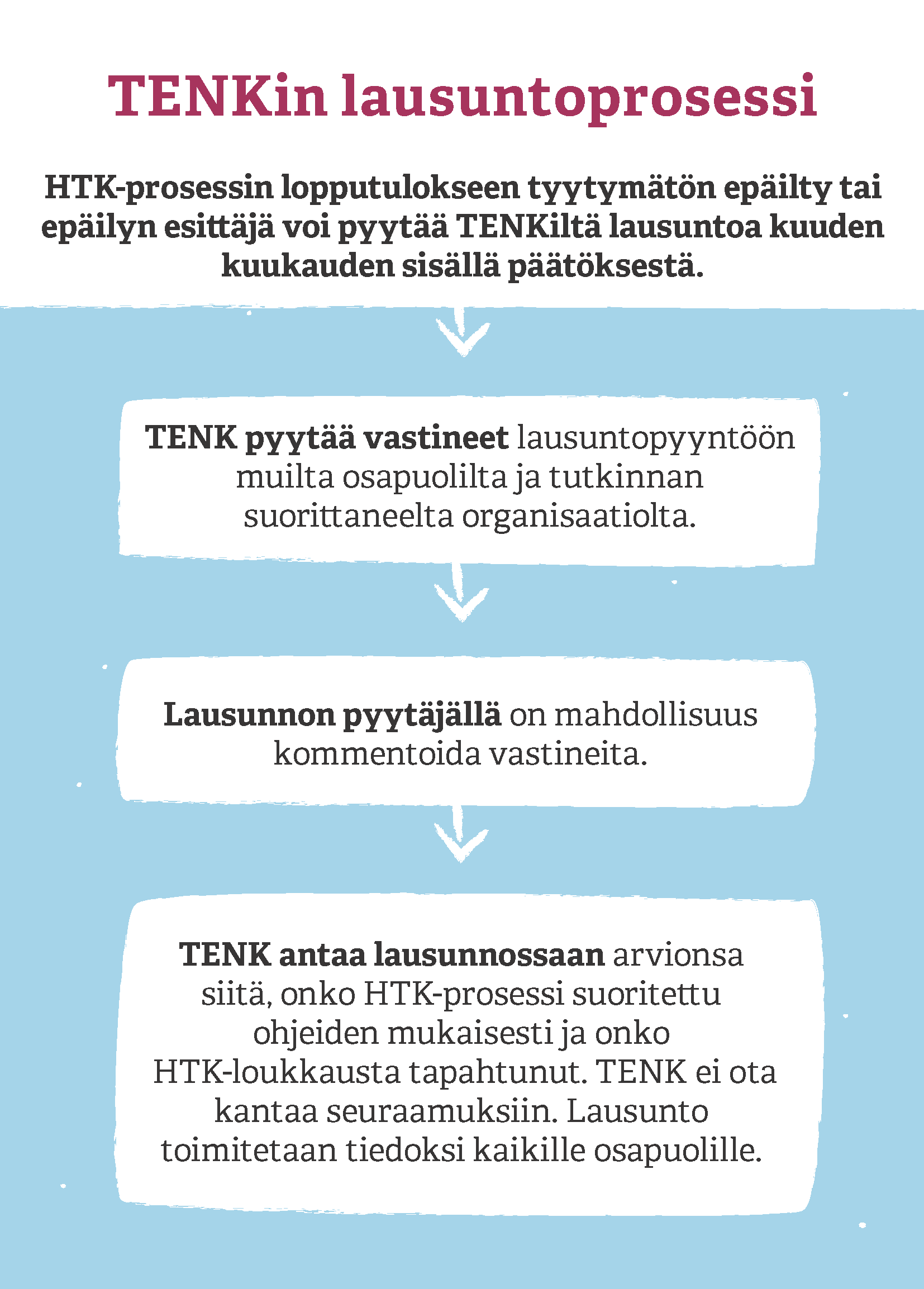 Tenkin lausuntoprosessin kuvaus